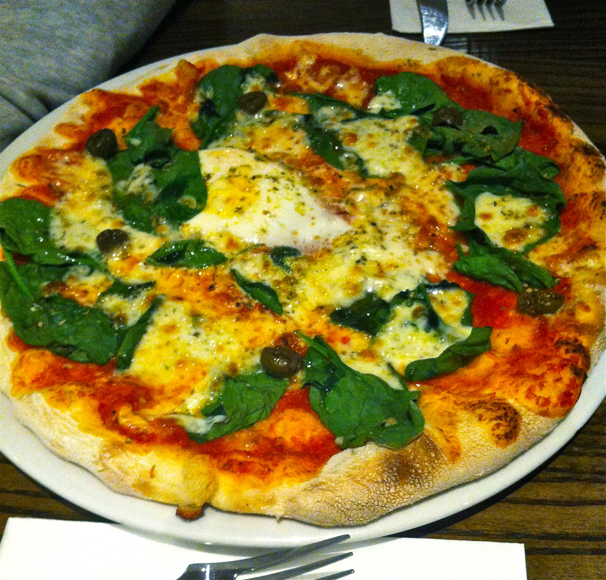 vegetarian pizza at Prezzo